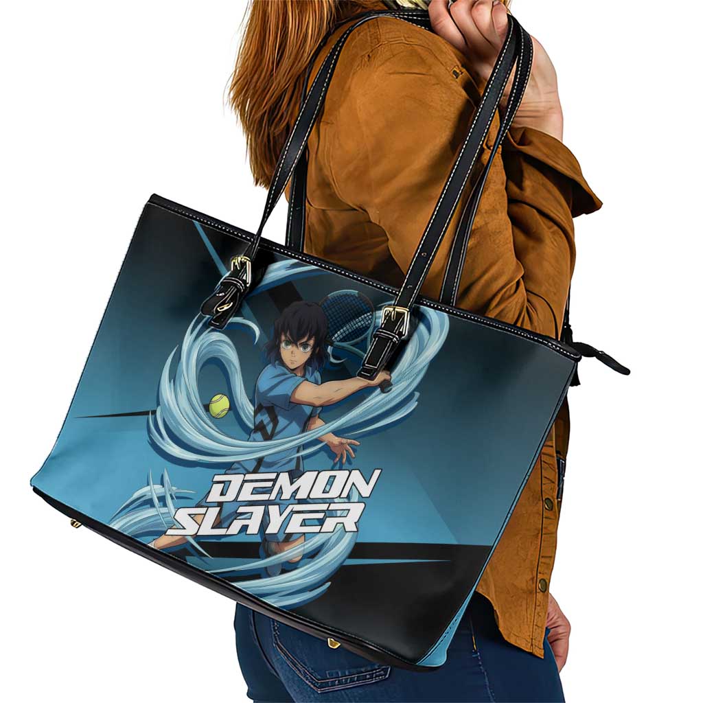 Inosuke Hashibira Beast Tennis Form Leather Tote Bag Sporty Anime Mashup Style