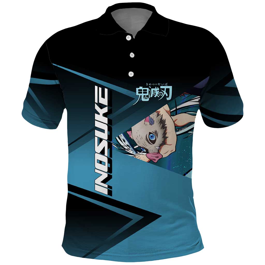 Inosuke Hashibira Beast Tennis Form Polo Shirt Sporty Anime Mashup Style