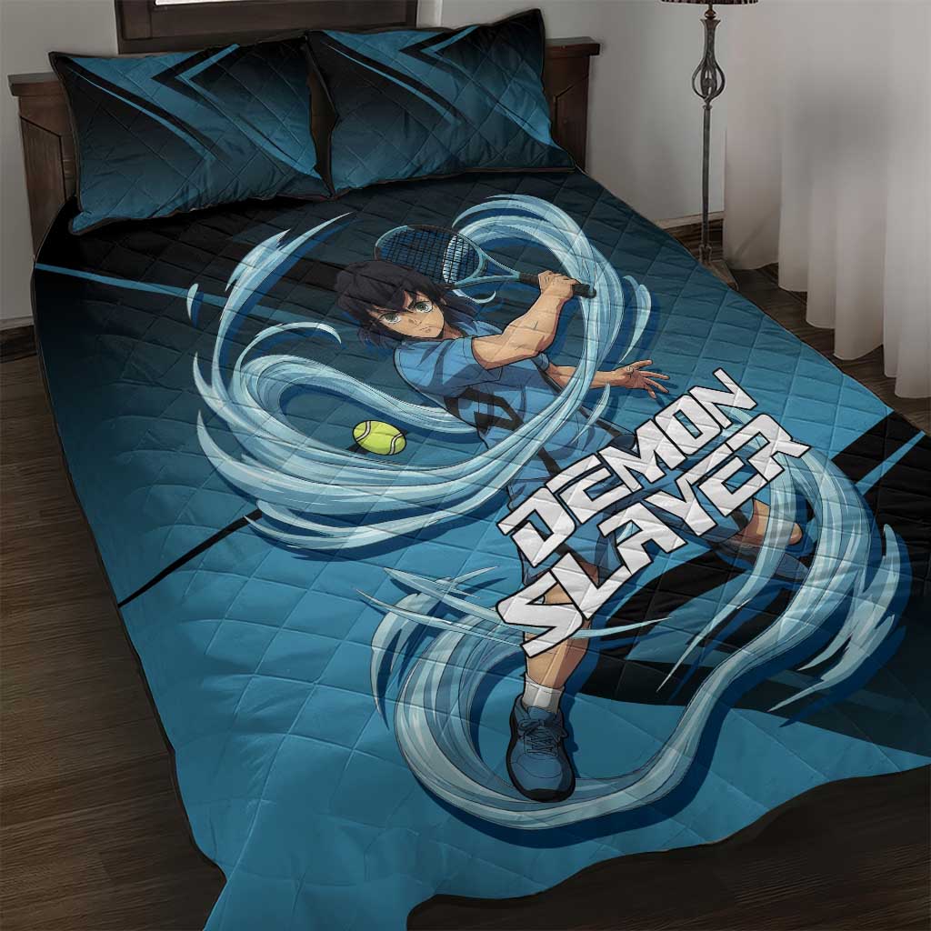 Inosuke Hashibira Beast Tennis Form Quilt Bed Set Sporty Anime Mashup Style