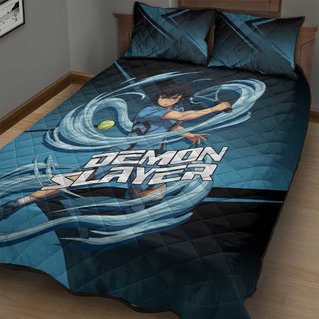 Inosuke Hashibira Beast Tennis Form Quilt Bed Set Sporty Anime Mashup Style