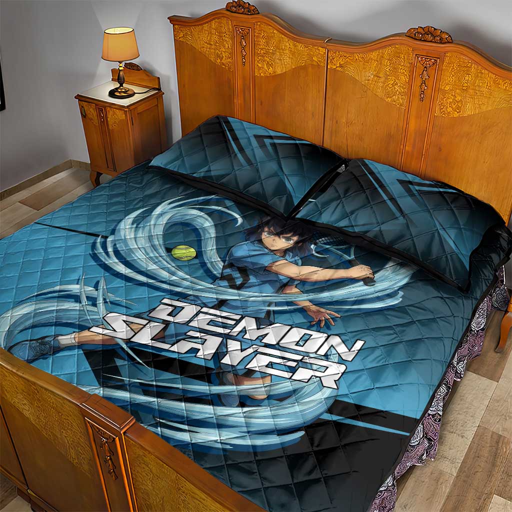 Inosuke Hashibira Beast Tennis Form Quilt Bed Set Sporty Anime Mashup Style