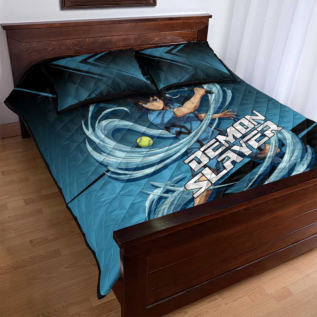 Inosuke Hashibira Beast Tennis Form Quilt Bed Set Sporty Anime Mashup Style