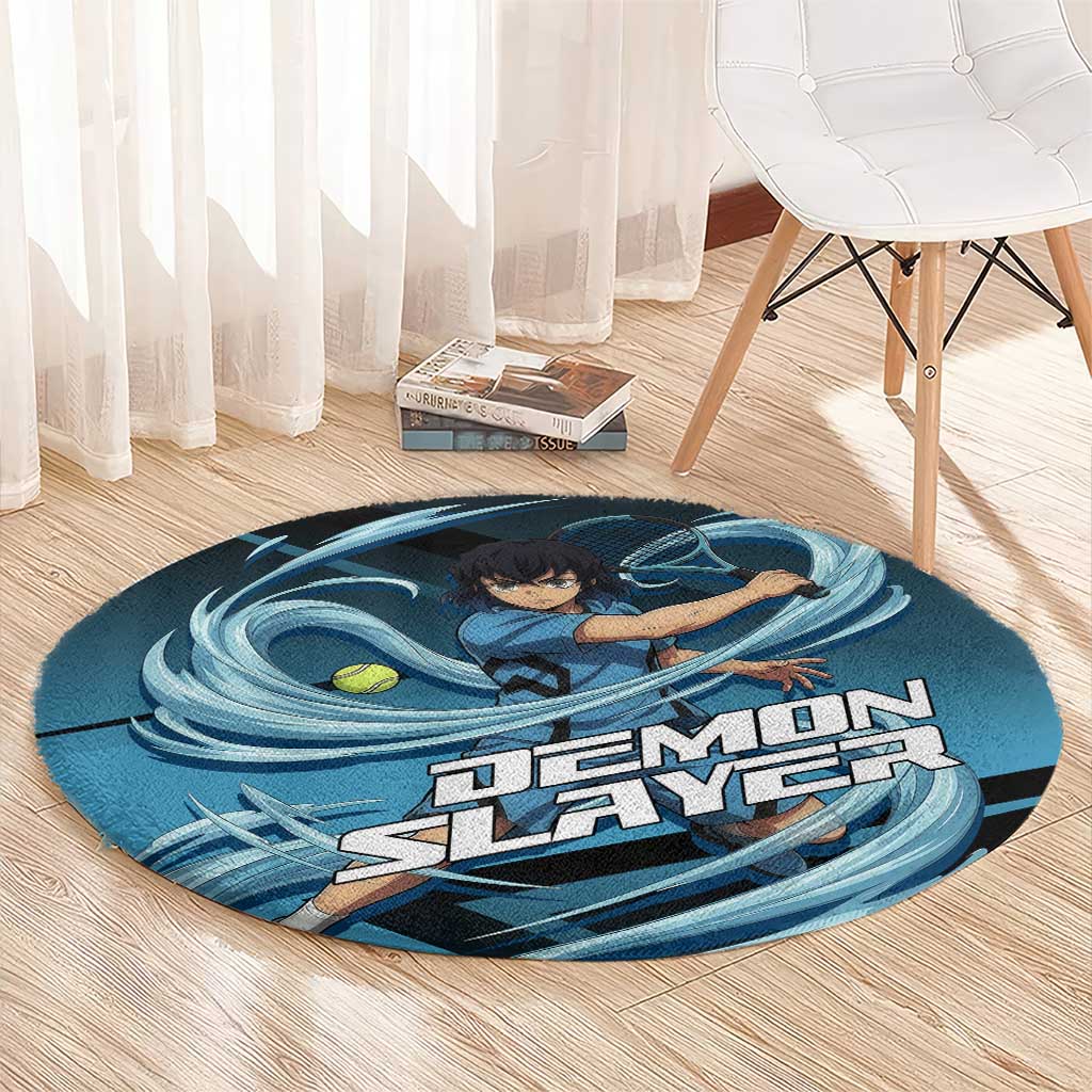 Inosuke Hashibira Beast Tennis Form Round Carpet Sporty Anime Mashup Style