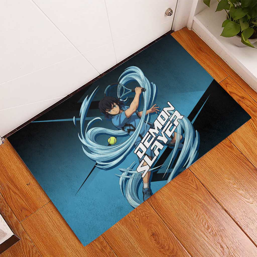 Inosuke Hashibira Beast Tennis Form Rubber Doormat Sporty Anime Mashup Style