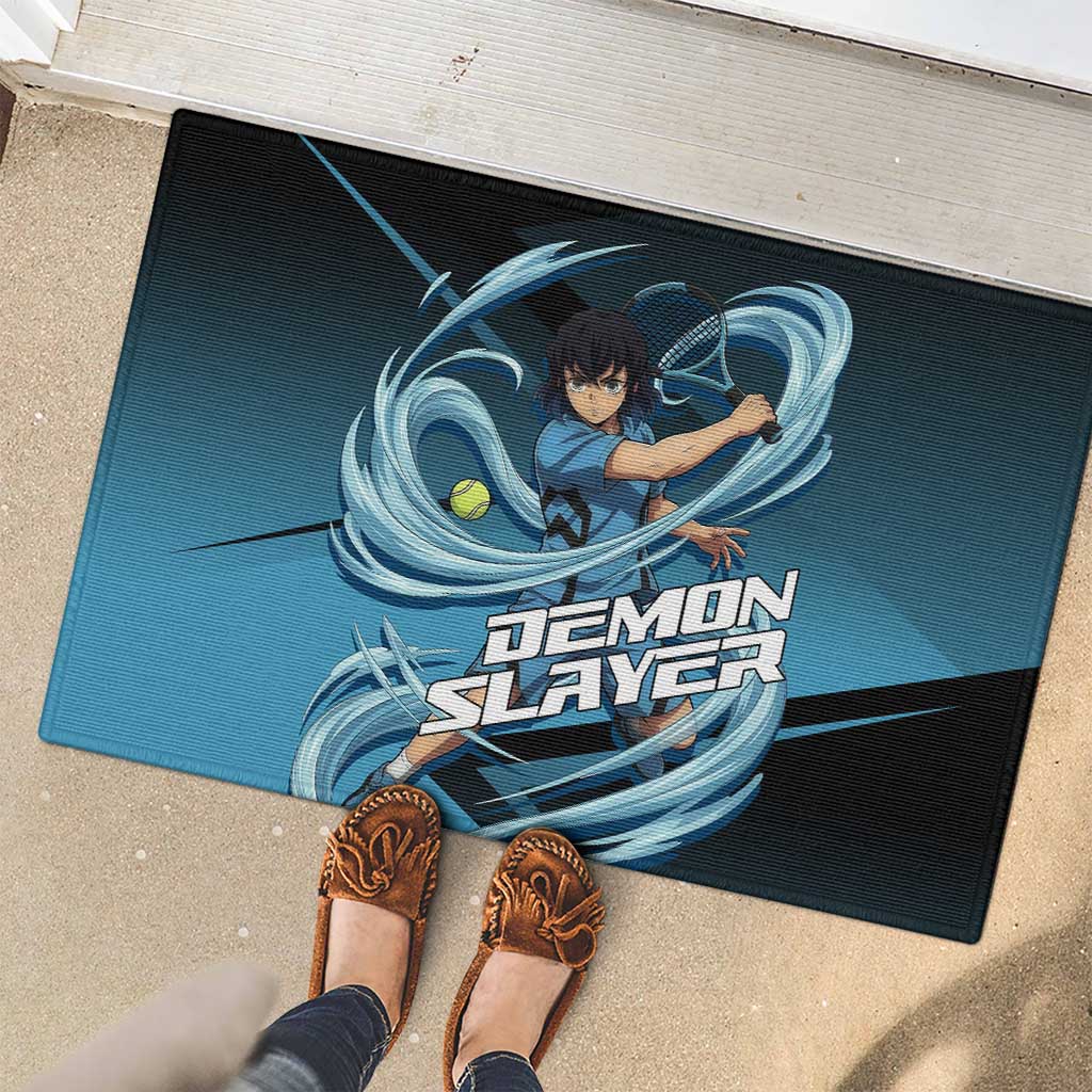 Inosuke Hashibira Beast Tennis Form Rubber Doormat Sporty Anime Mashup Style