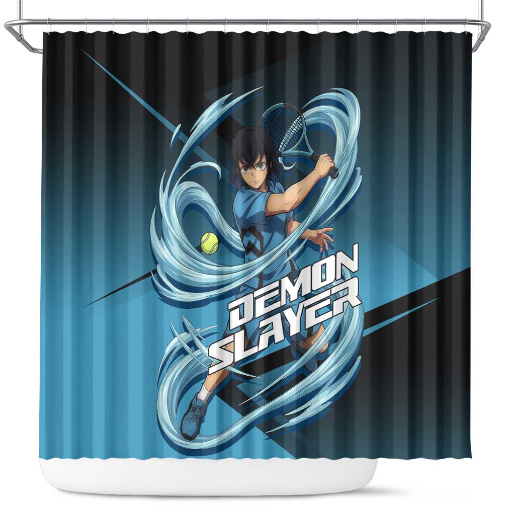 Inosuke Hashibira Beast Tennis Form Shower Curtain Sporty Anime Mashup Style