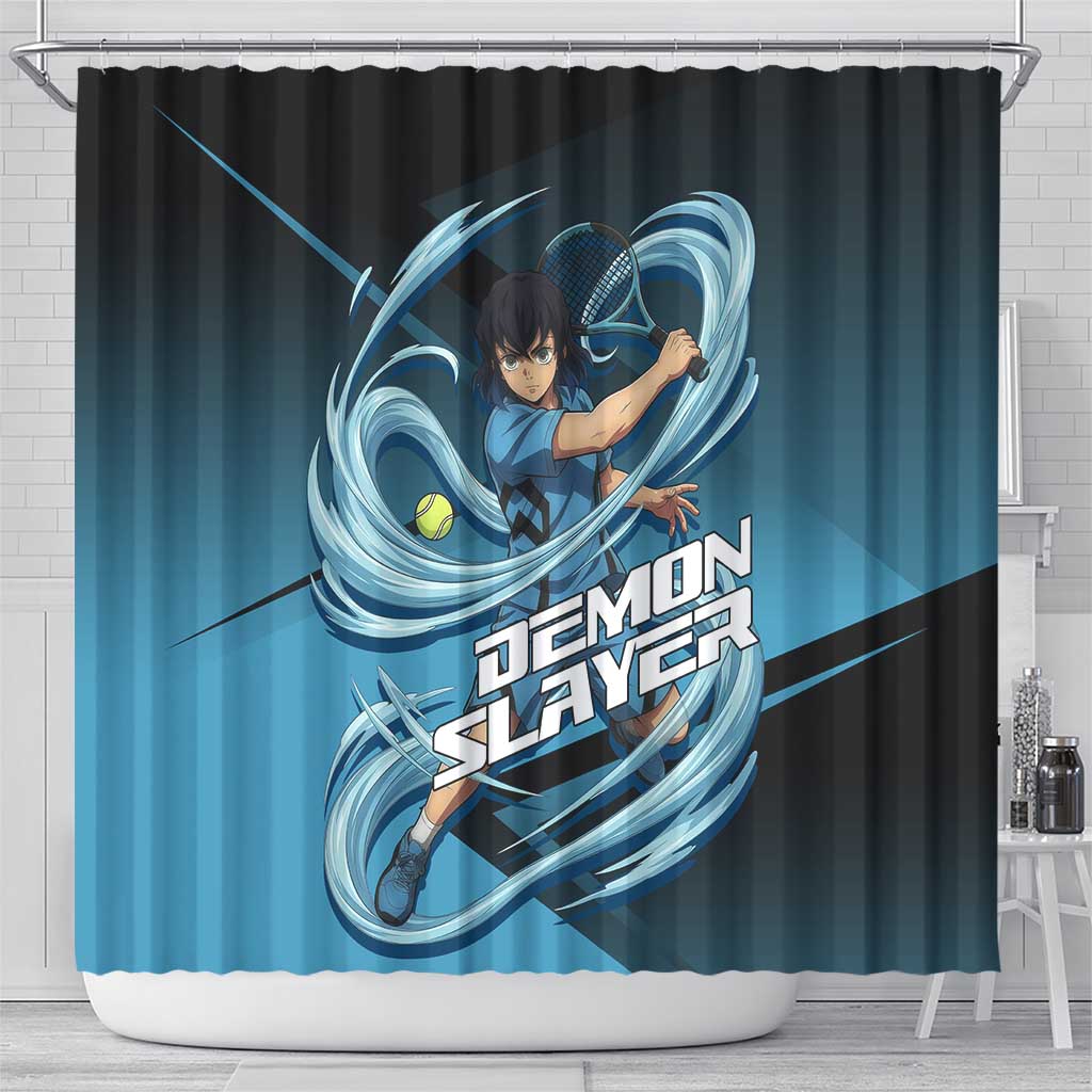 Inosuke Hashibira Beast Tennis Form Shower Curtain Sporty Anime Mashup Style