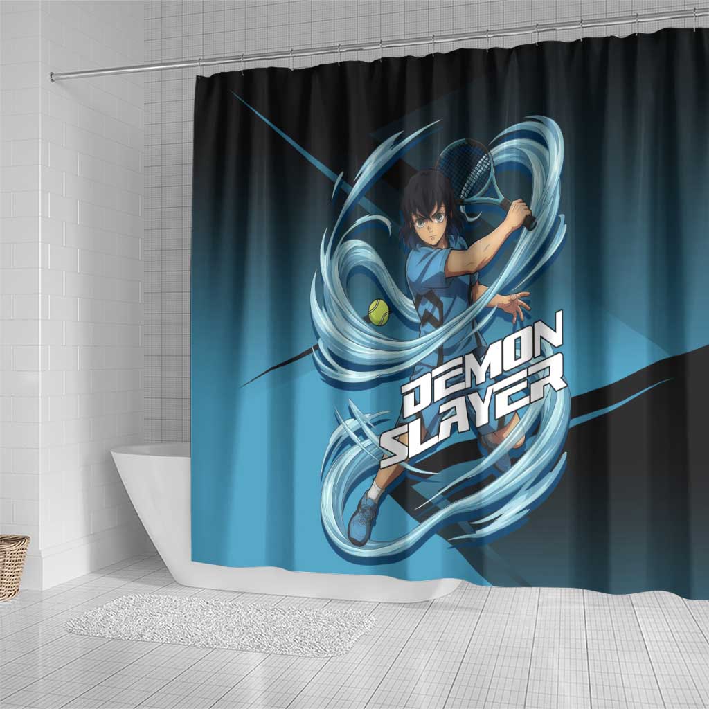 Inosuke Hashibira Beast Tennis Form Shower Curtain Sporty Anime Mashup Style
