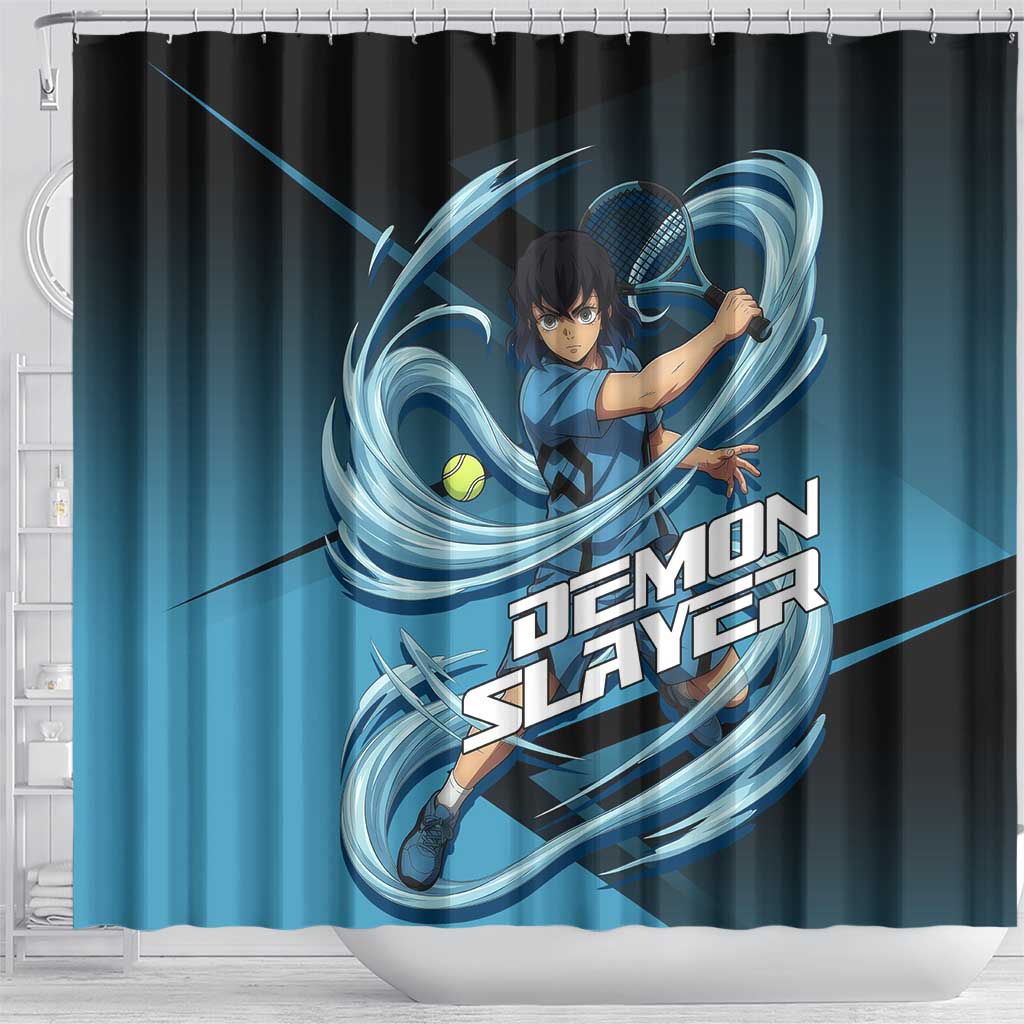 Inosuke Hashibira Beast Tennis Form Shower Curtain Sporty Anime Mashup Style