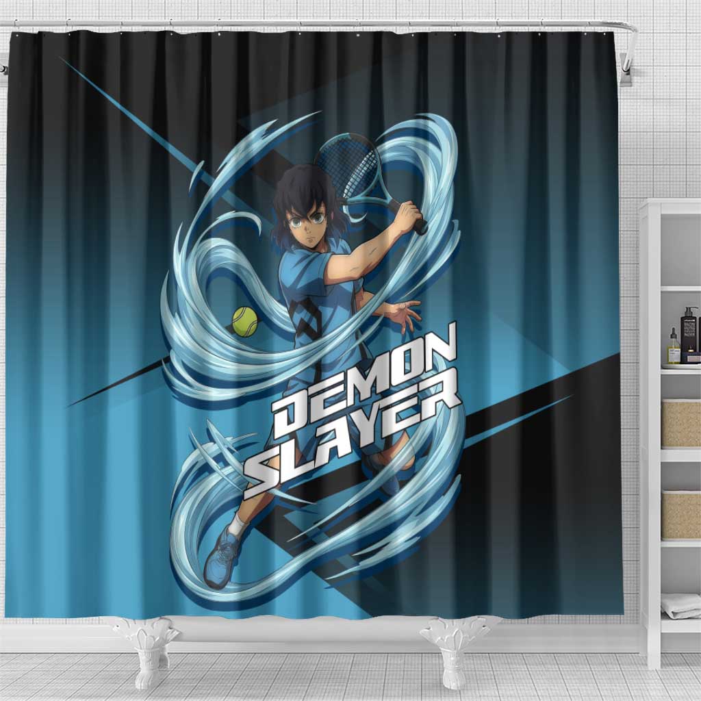 Inosuke Hashibira Beast Tennis Form Shower Curtain Sporty Anime Mashup Style