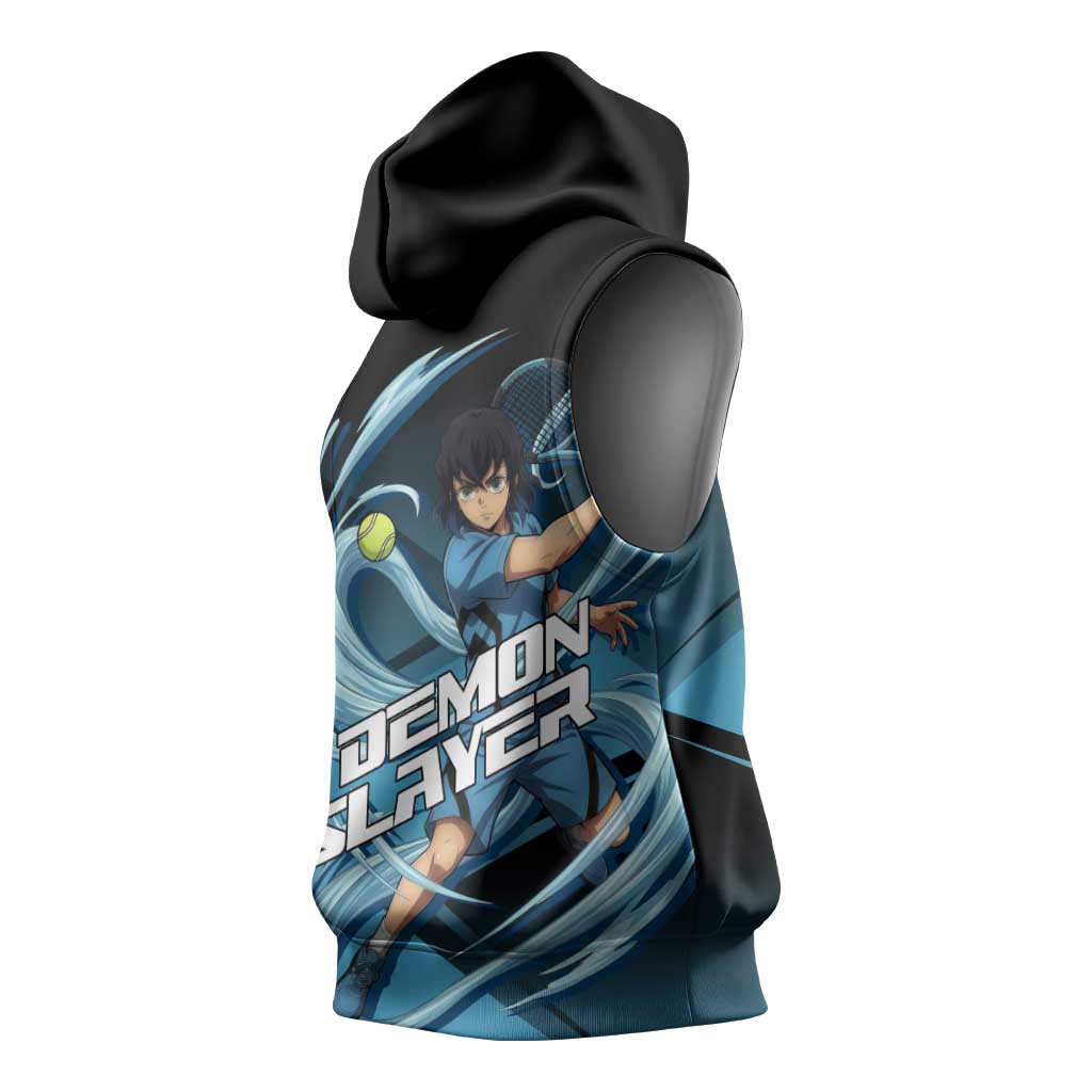 Inosuke Hashibira Beast Tennis Form Sleeveless Hoodie Sporty Anime Mashup Style