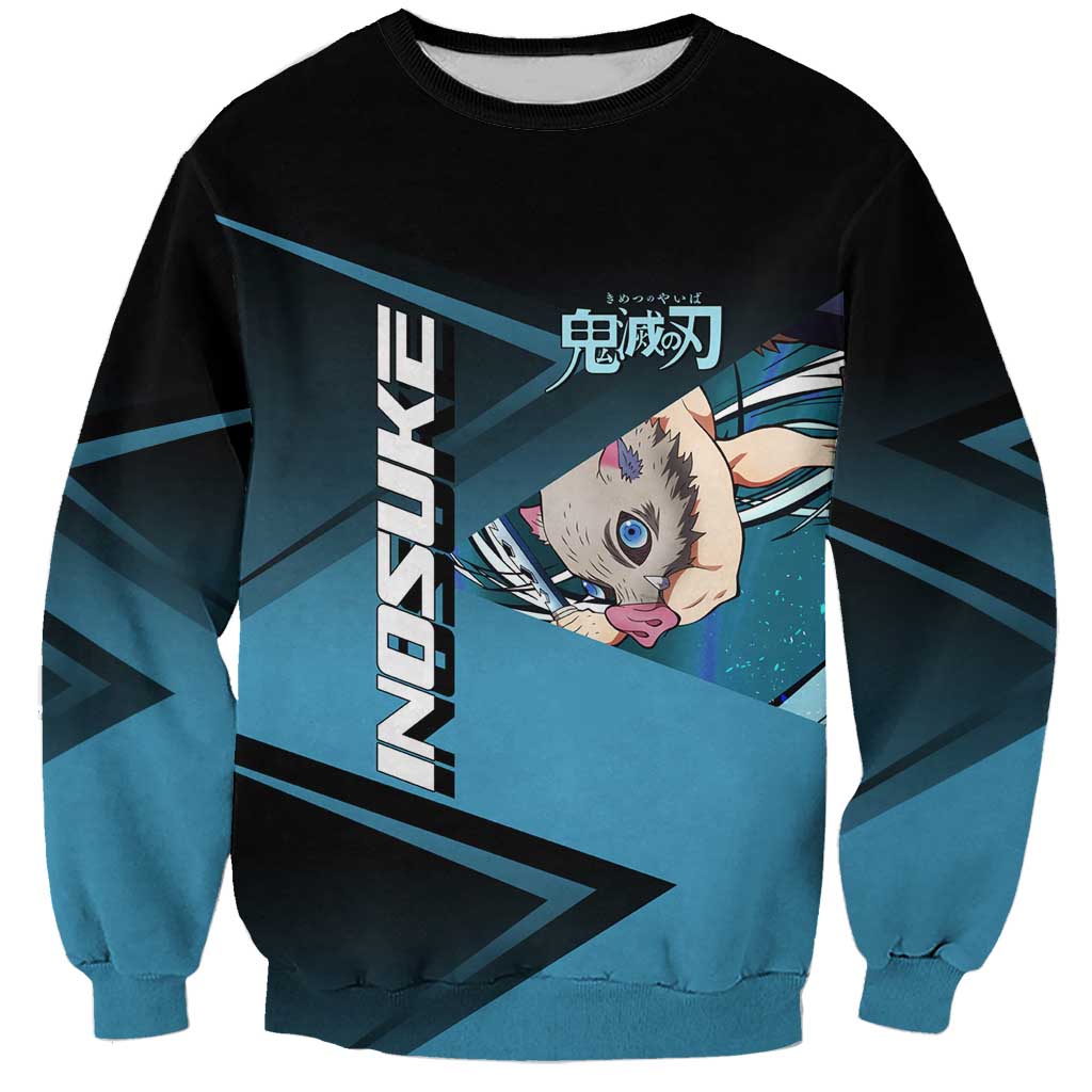 Inosuke Hashibira Beast Tennis Form Sweatshirt Sporty Anime Mashup Style
