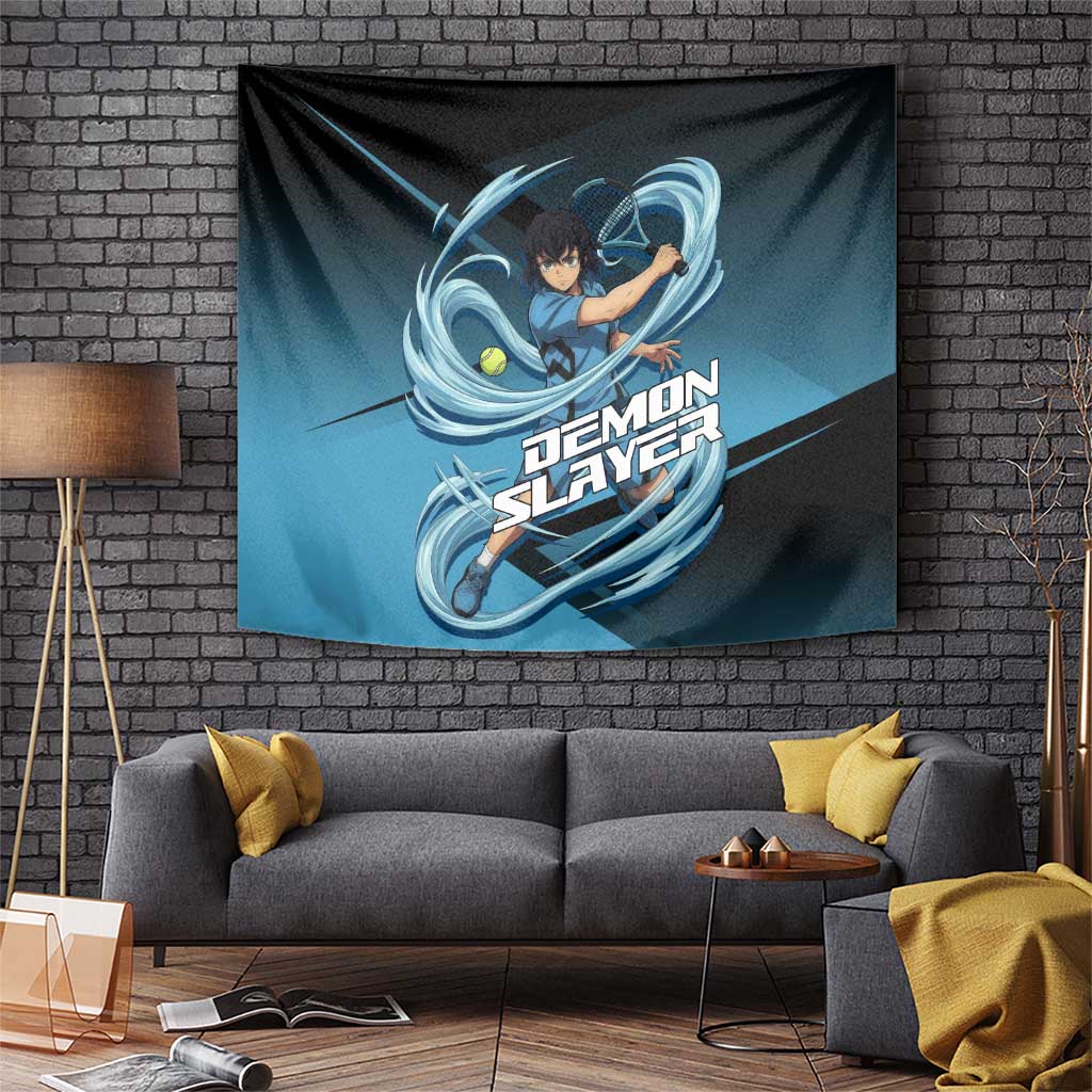 Inosuke Hashibira Beast Tennis Form Tapestry Sporty Anime Mashup Style