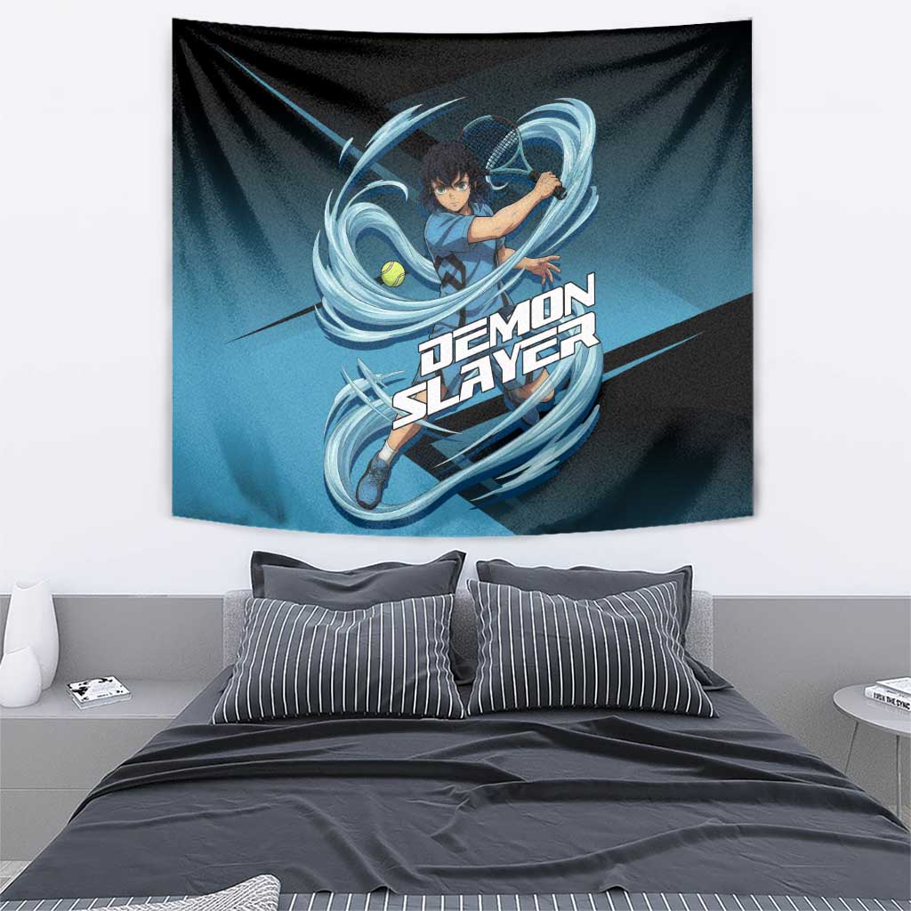 Inosuke Hashibira Beast Tennis Form Tapestry Sporty Anime Mashup Style