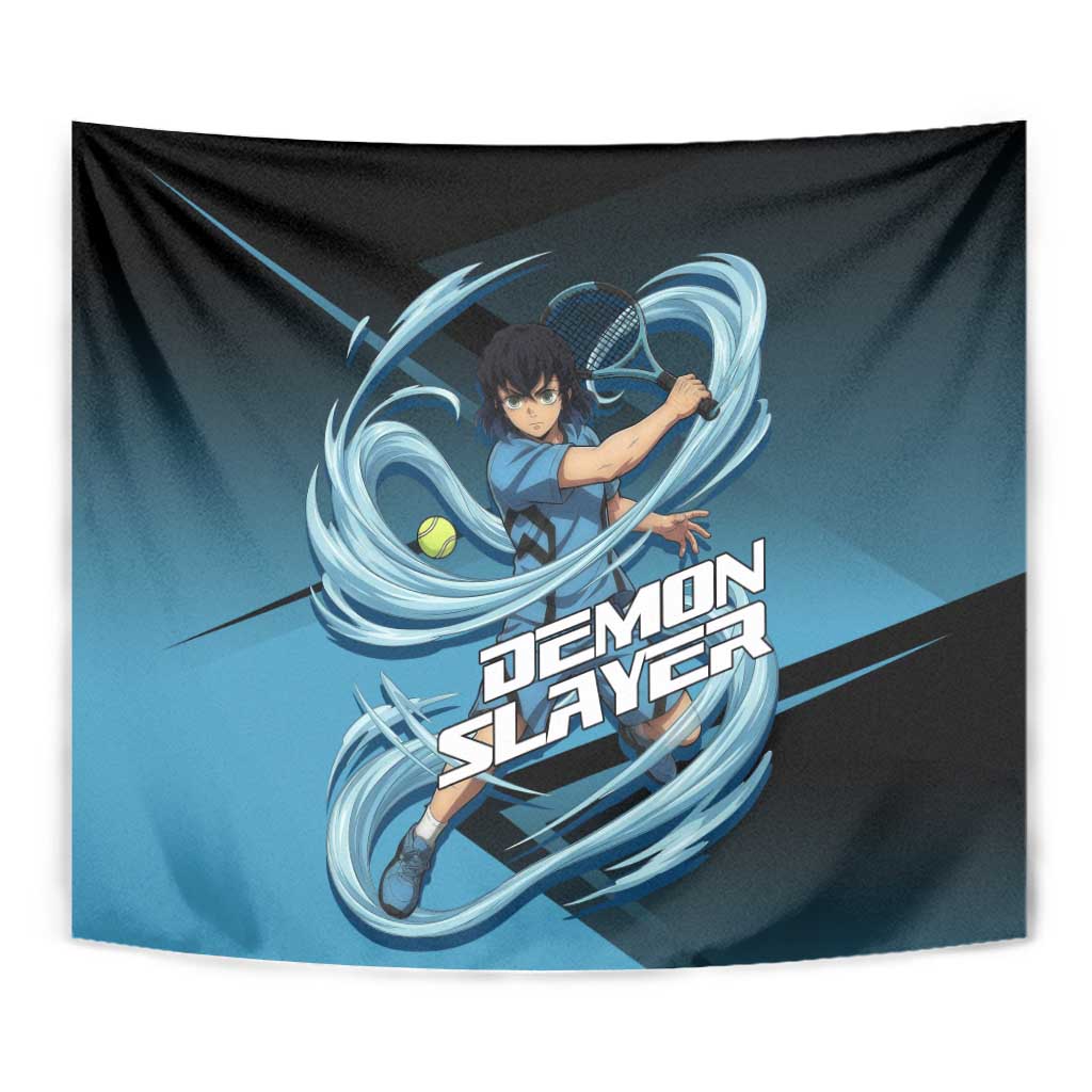 Inosuke Hashibira Beast Tennis Form Tapestry Sporty Anime Mashup Style