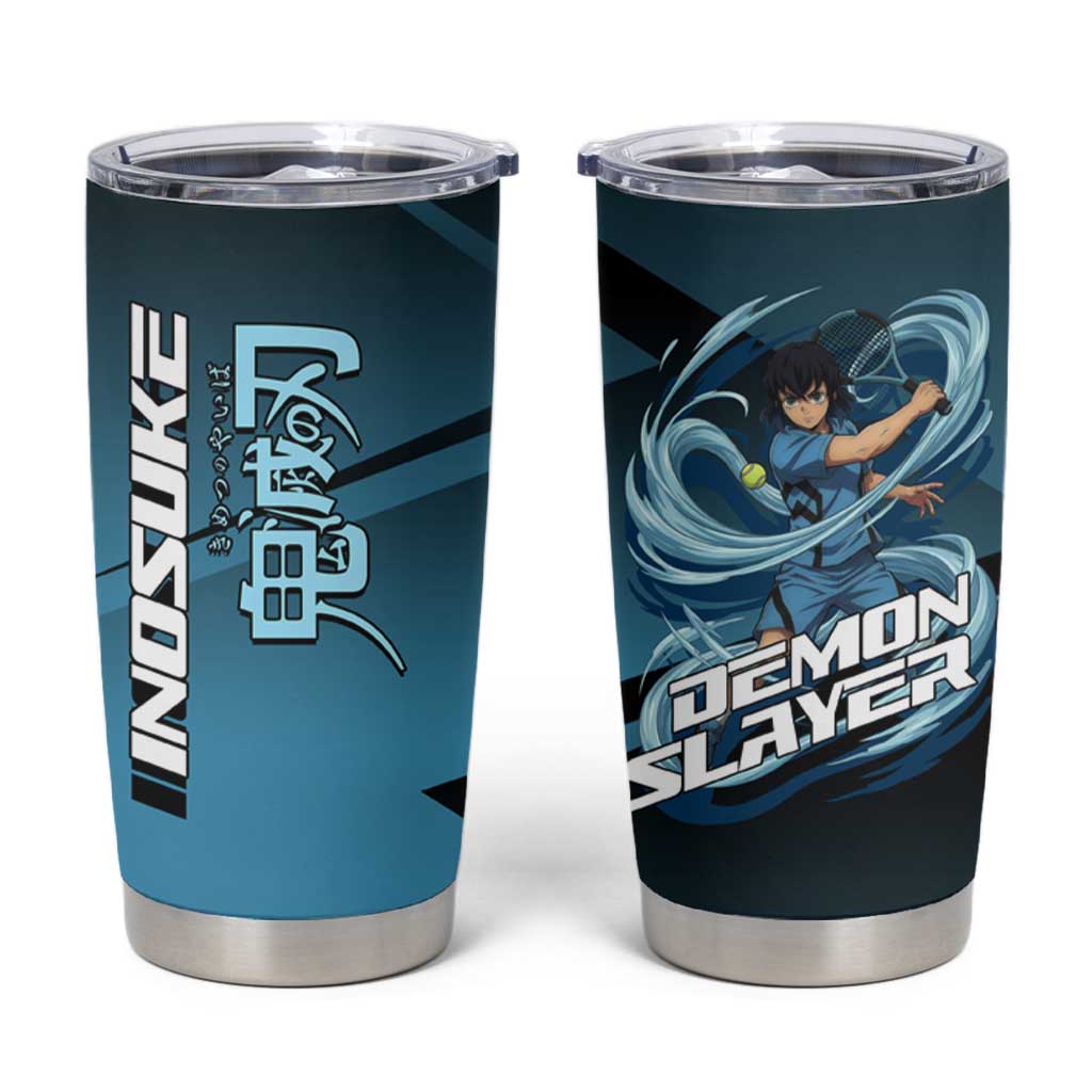 Inosuke Hashibira Beast Tennis Form Tumbler Cup Sporty Anime Mashup Style