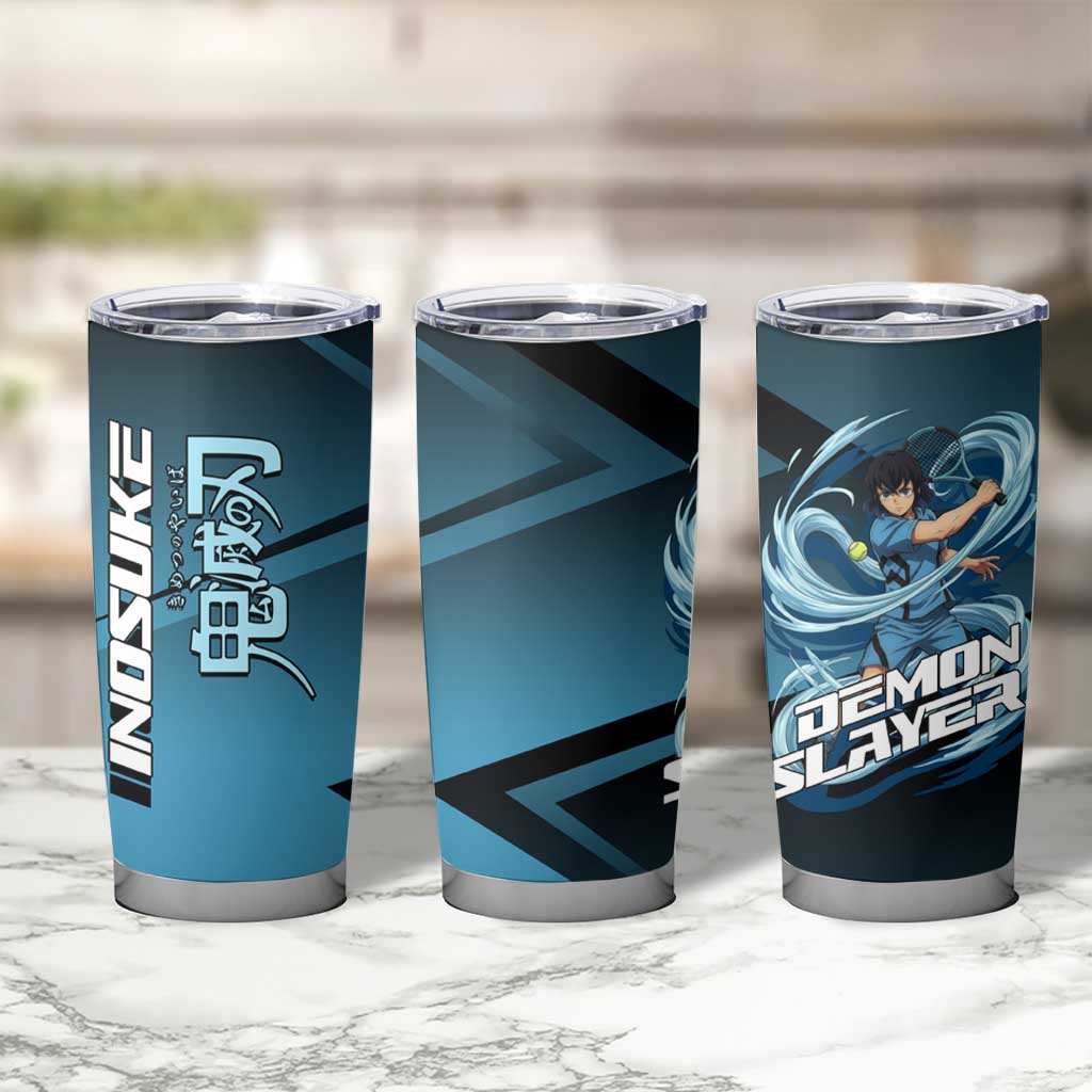 Inosuke Hashibira Beast Tennis Form Tumbler Cup Sporty Anime Mashup Style