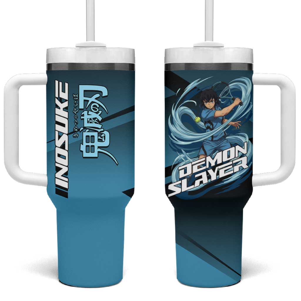 Inosuke Hashibira Beast Tennis Form Tumbler With Handle Sporty Anime Mashup Style
