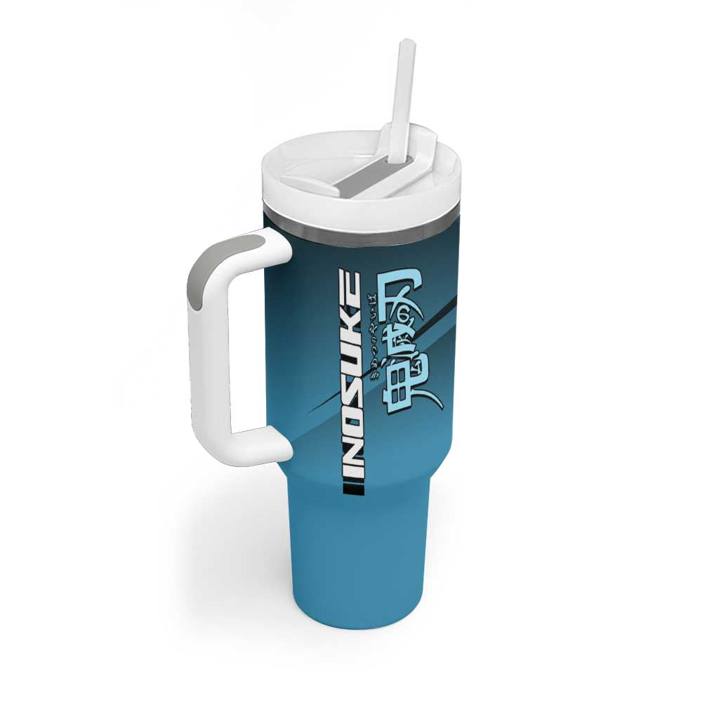 Inosuke Hashibira Beast Tennis Form Tumbler With Handle Sporty Anime Mashup Style
