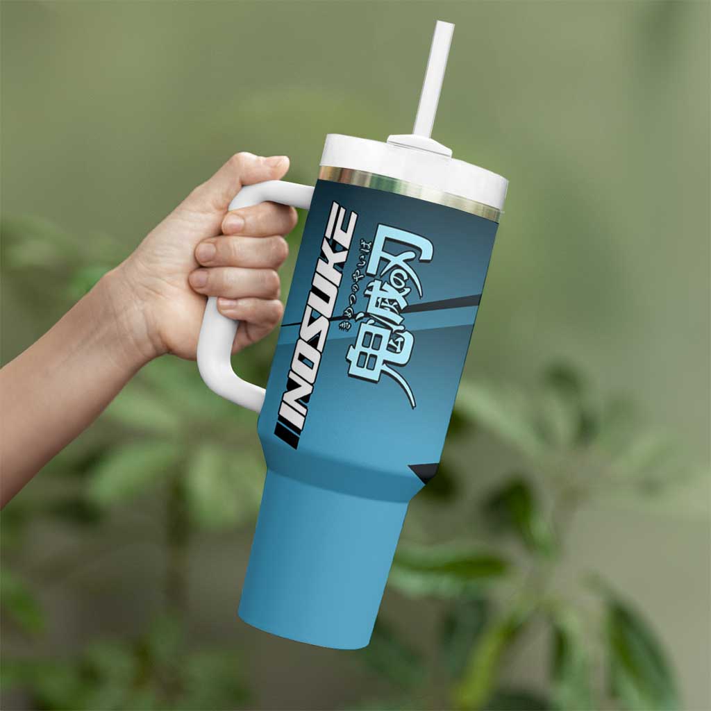 Inosuke Hashibira Beast Tennis Form Tumbler With Handle Sporty Anime Mashup Style