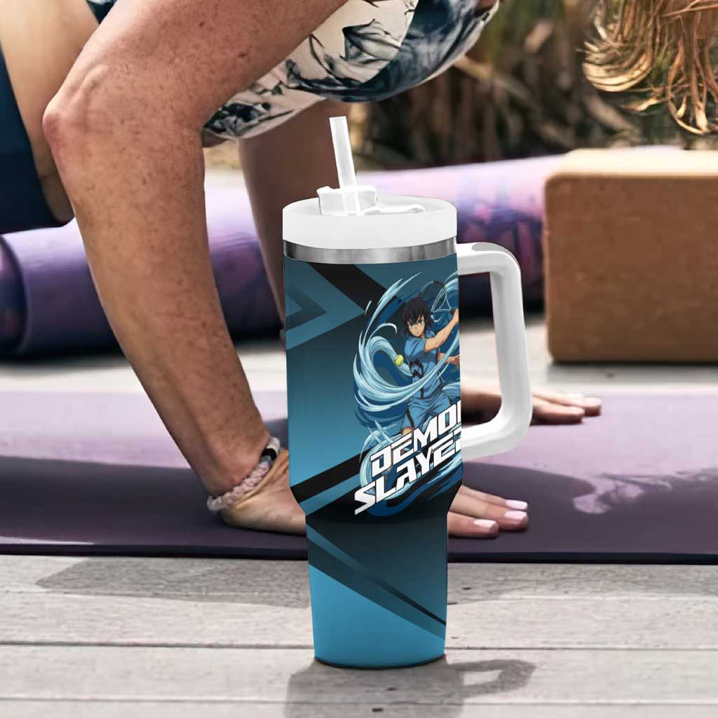 Inosuke Hashibira Beast Tennis Form Tumbler With Handle Sporty Anime Mashup Style