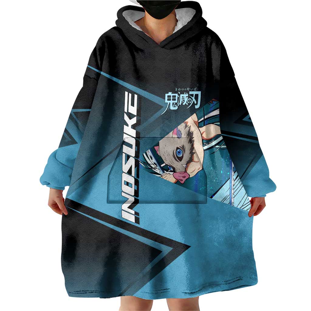 Inosuke Hashibira Beast Tennis Form Wearable Blanket Hoodie Sporty Anime Mashup Style