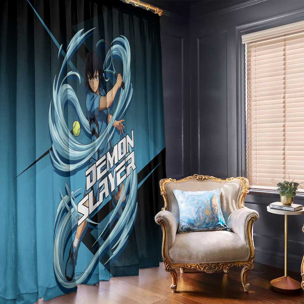 Inosuke Hashibira Beast Tennis Form Window Curtain Sporty Anime Mashup Style