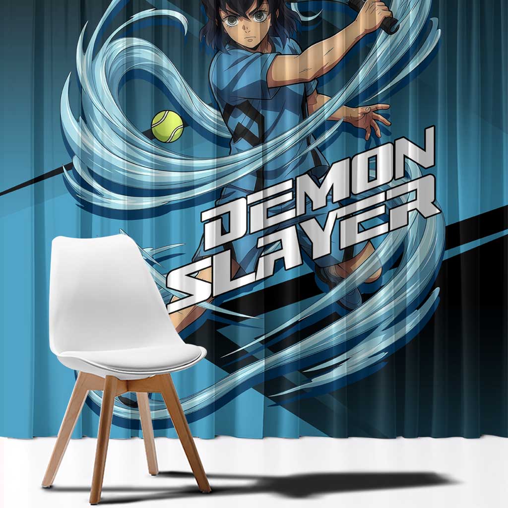 Inosuke Hashibira Beast Tennis Form Window Curtain Sporty Anime Mashup Style