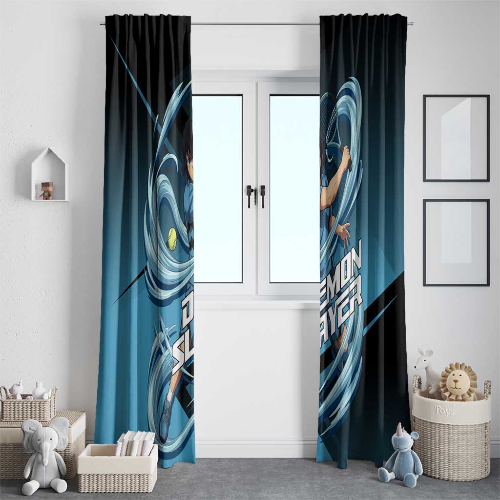 Inosuke Hashibira Beast Tennis Form Window Curtain Sporty Anime Mashup Style
