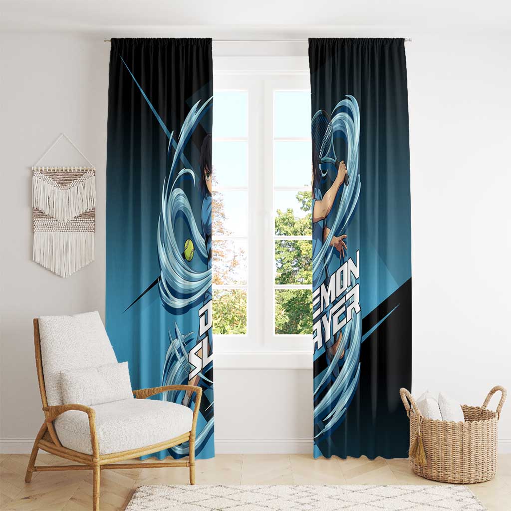 Inosuke Hashibira Beast Tennis Form Window Curtain Sporty Anime Mashup Style