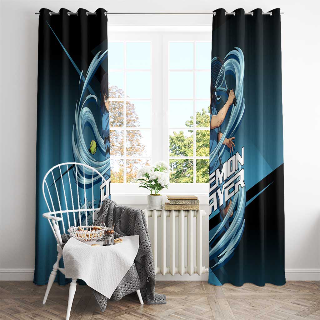 Inosuke Hashibira Beast Tennis Form Window Curtain Sporty Anime Mashup Style