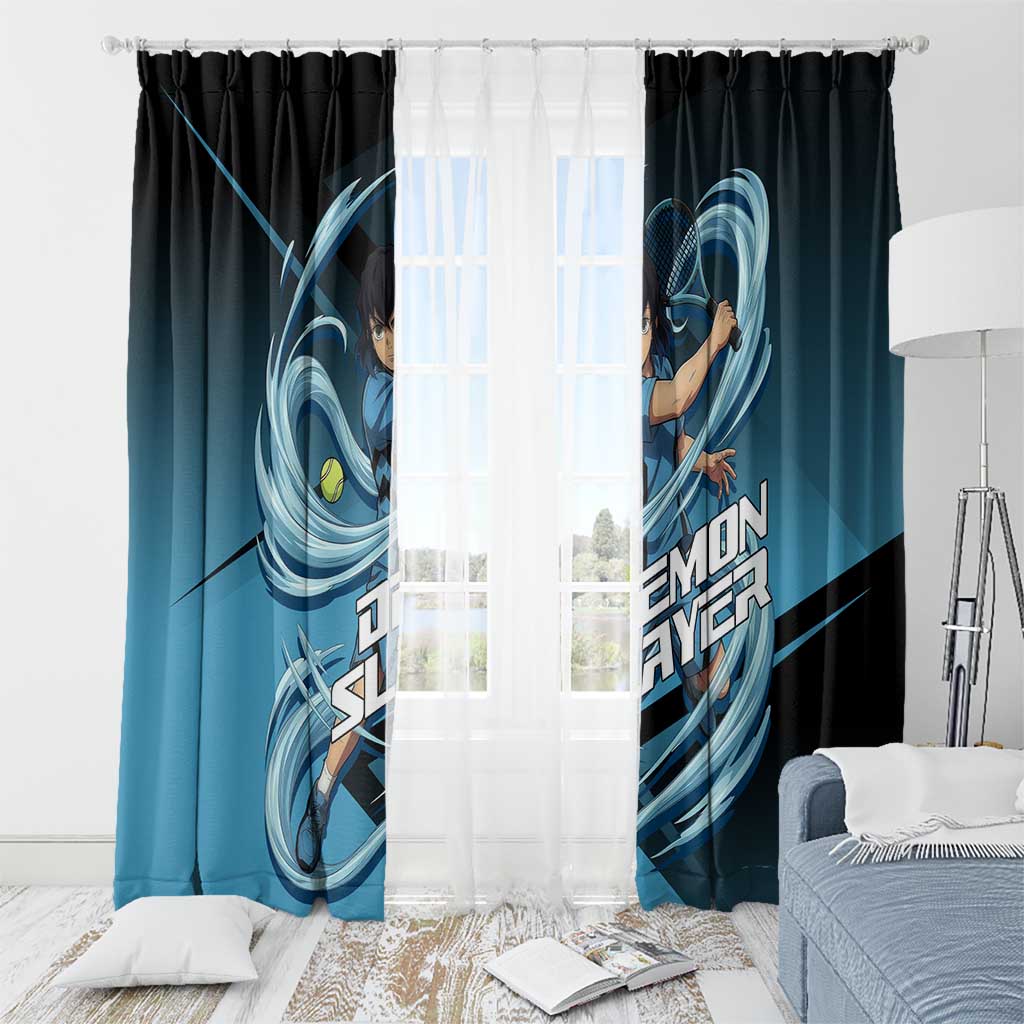 Inosuke Hashibira Beast Tennis Form Window Curtain Sporty Anime Mashup Style