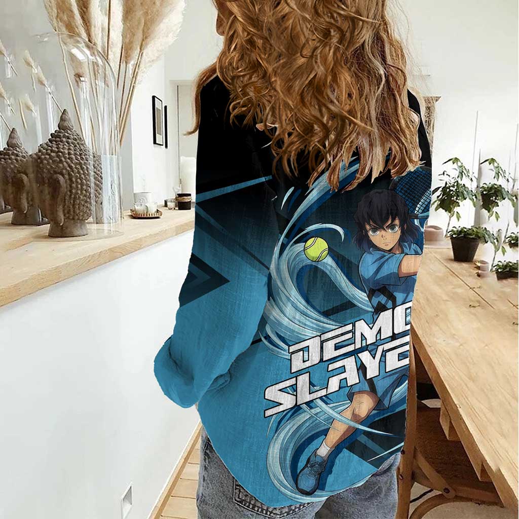 Inosuke Hashibira Beast Tennis Form Women Casual Shirt Sporty Anime Mashup Style