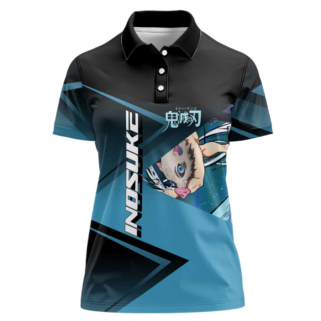 Inosuke Hashibira Beast Tennis Form Women Polo Shirt Sporty Anime Mashup Style