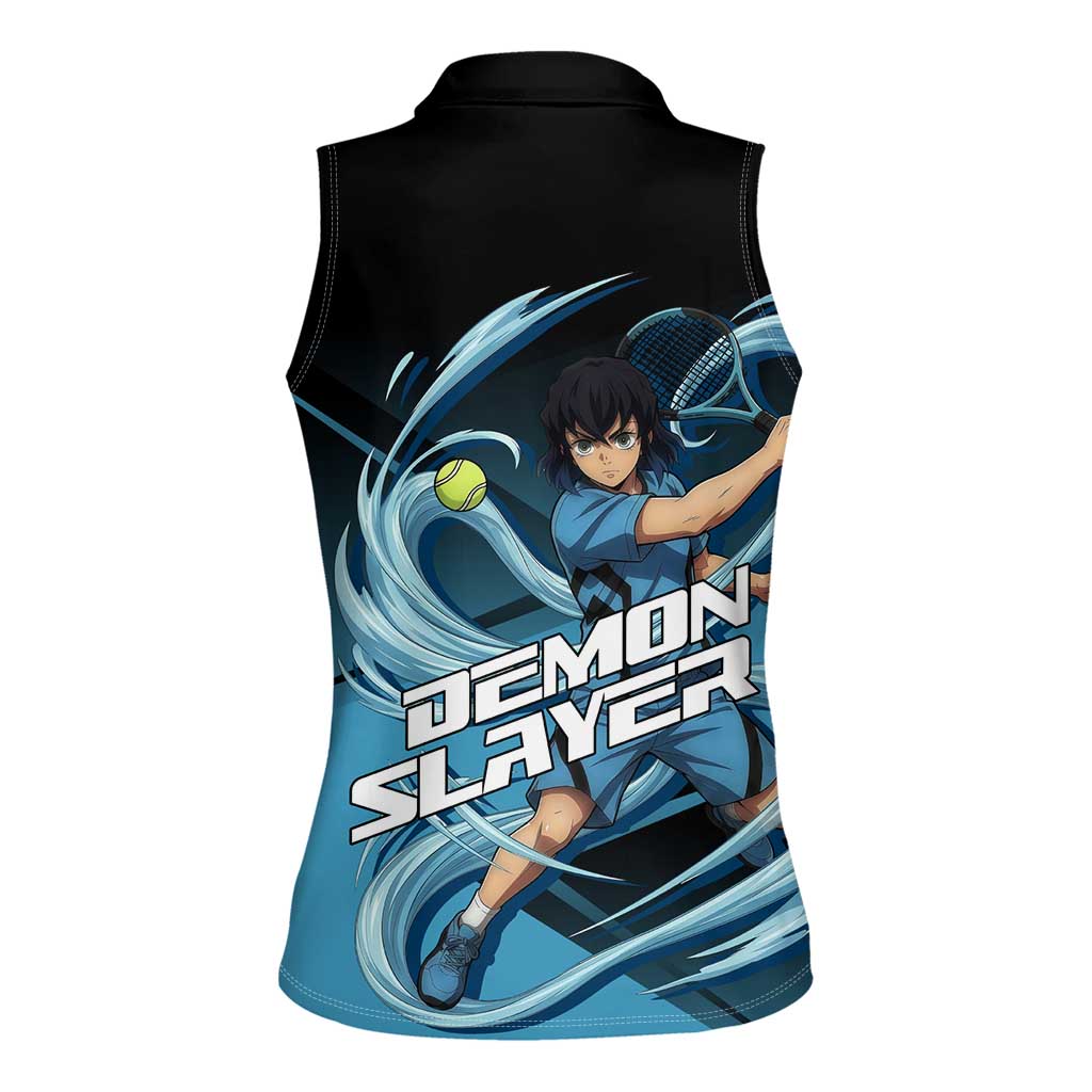 Inosuke Hashibira Beast Tennis Form Women Sleeveless Polo Shirt Sporty Anime Mashup Style