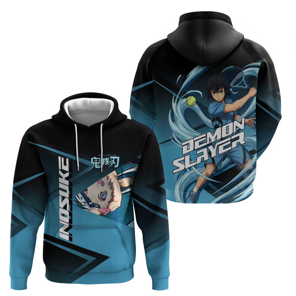 Inosuke Hashibira Beast Tennis Form Zip Hoodie Sporty Anime Mashup Style