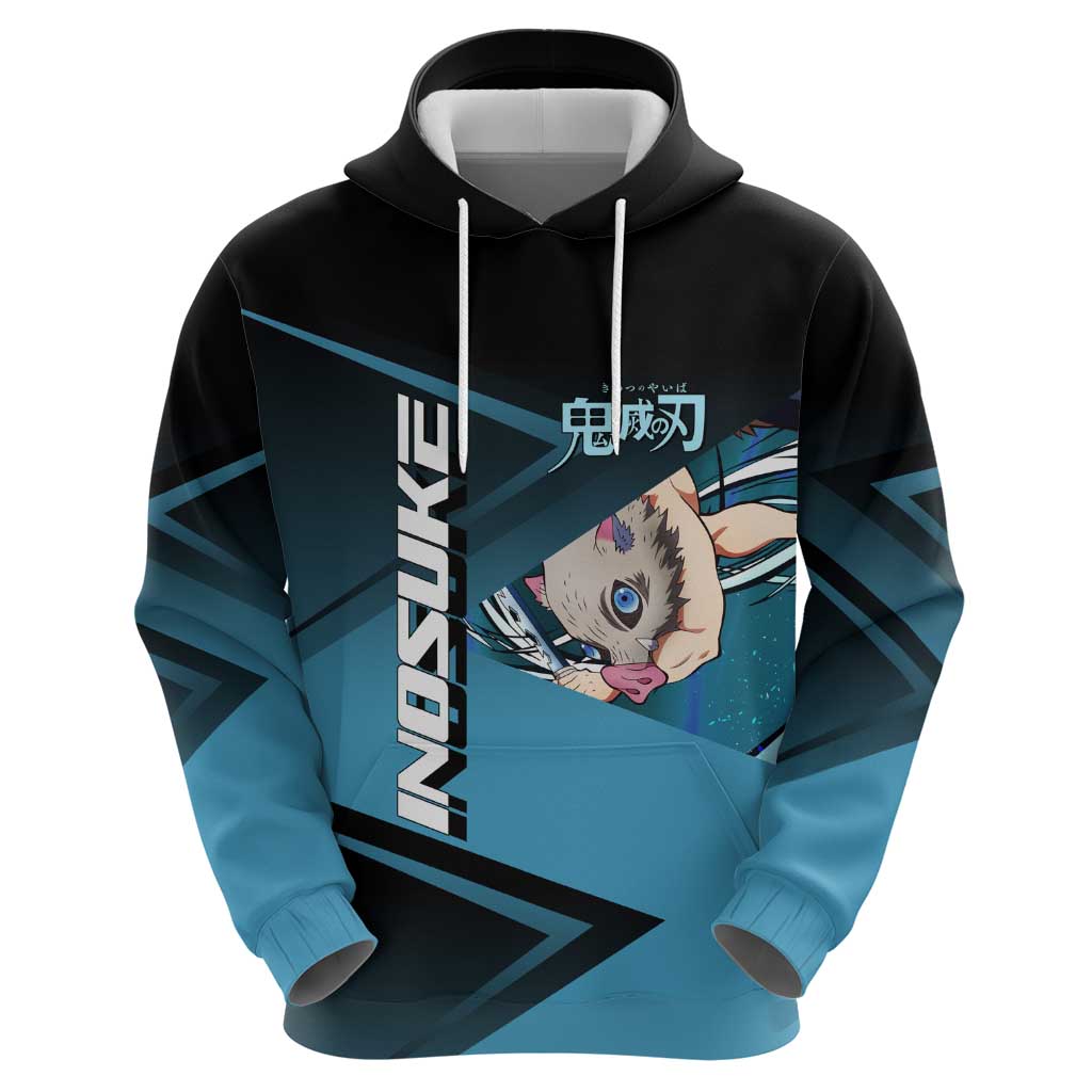 Inosuke Hashibira Beast Tennis Form Zip Hoodie Sporty Anime Mashup Style