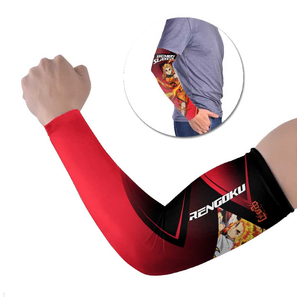 Kyojuro Rengoku Flame Rally Arm Sleeves Sporty Anime Mashup Style