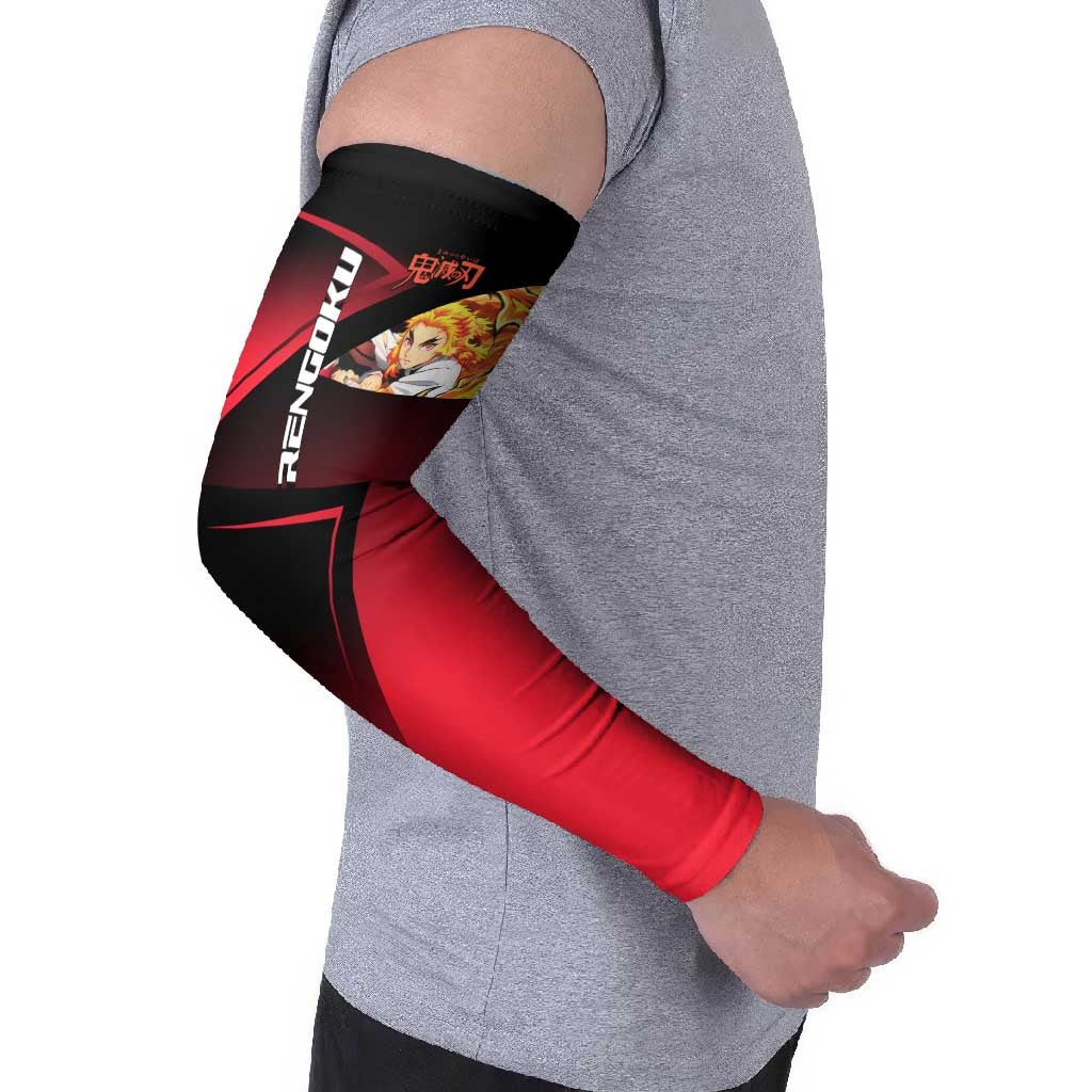 Kyojuro Rengoku Flame Rally Arm Sleeves Sporty Anime Mashup Style
