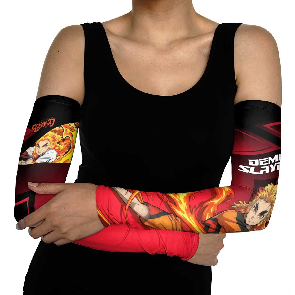 Kyojuro Rengoku Flame Rally Arm Sleeves Sporty Anime Mashup Style