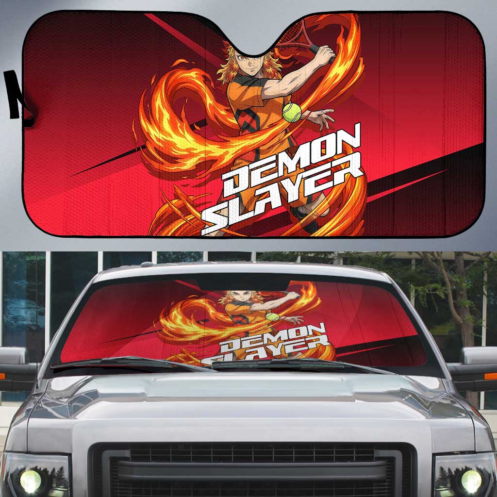 Kyojuro Rengoku Flame Rally Auto Sun Shade Sporty Anime Mashup Style