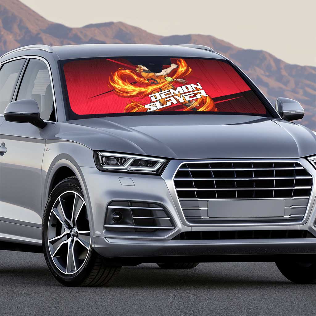 Kyojuro Rengoku Flame Rally Auto Sun Shade Sporty Anime Mashup Style