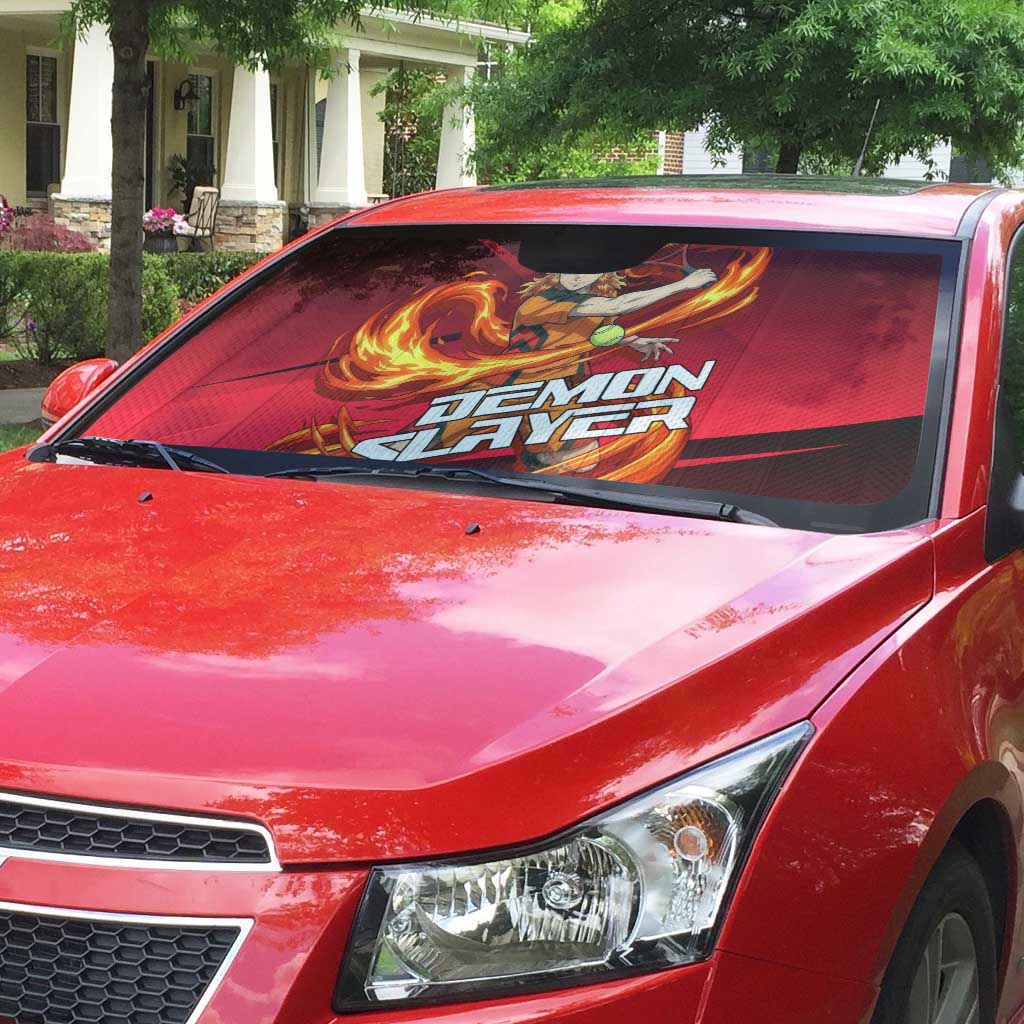 Kyojuro Rengoku Flame Rally Auto Sun Shade Sporty Anime Mashup Style