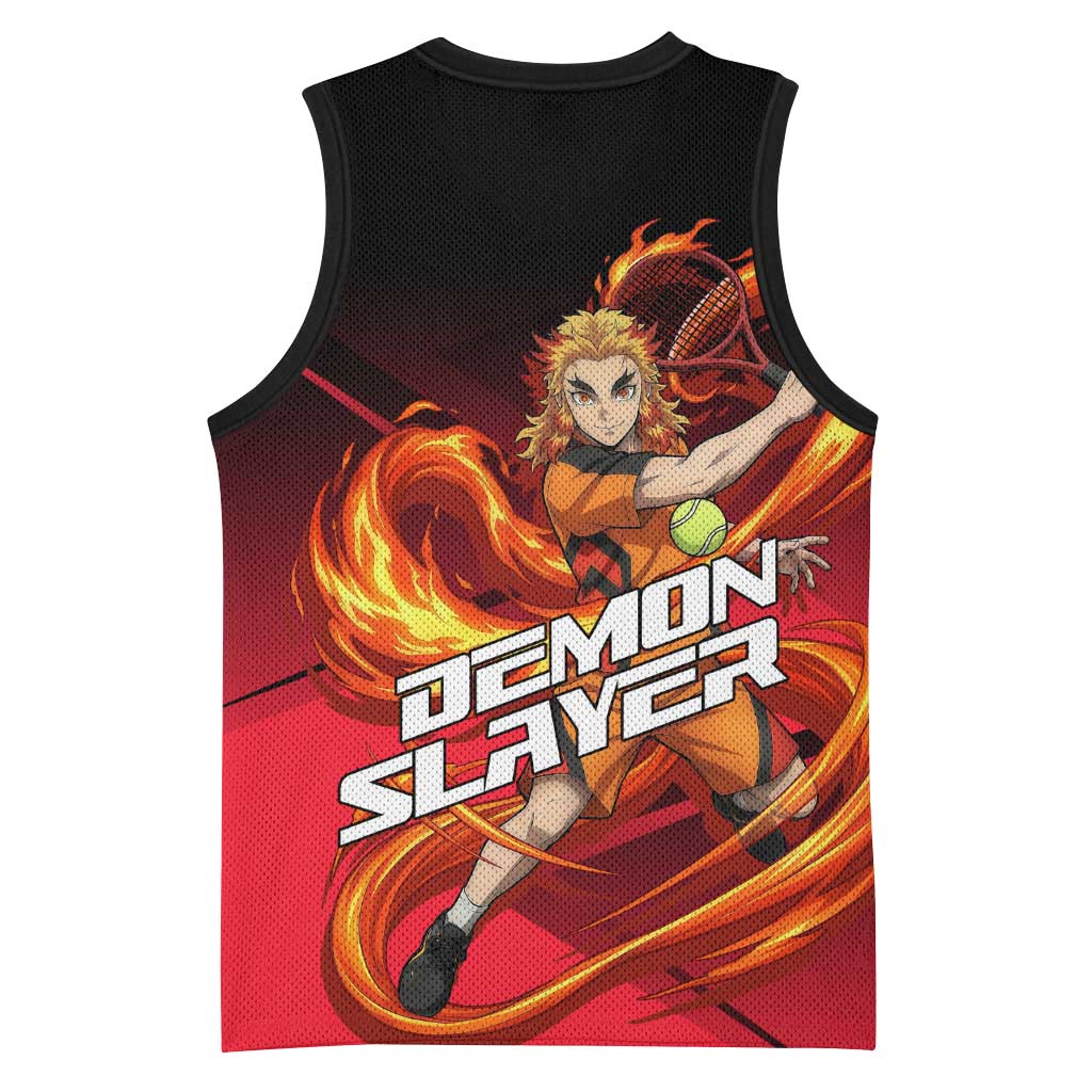 Kyojuro Rengoku Flame Rally Basketball Jersey Sporty Anime Mashup Style