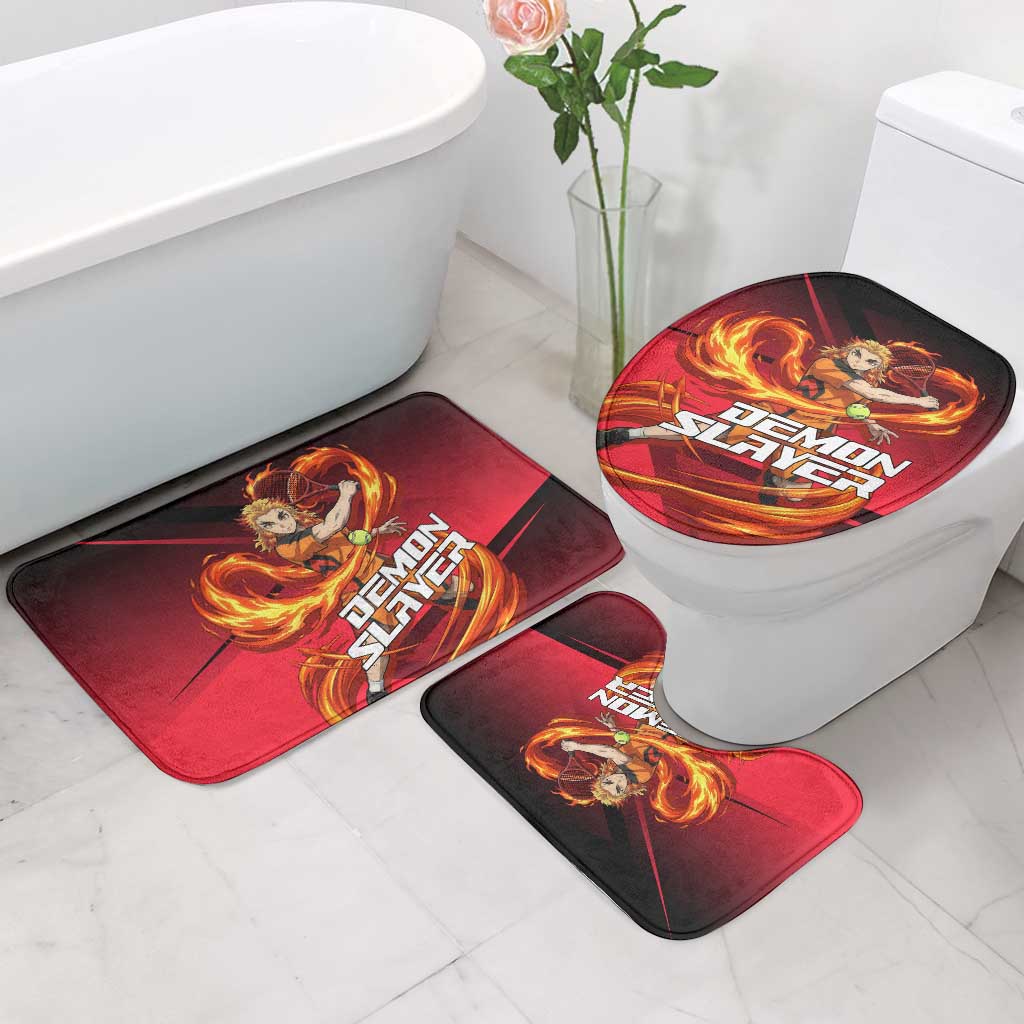 Kyojuro Rengoku Flame Rally Bathroom Set Sporty Anime Mashup Style