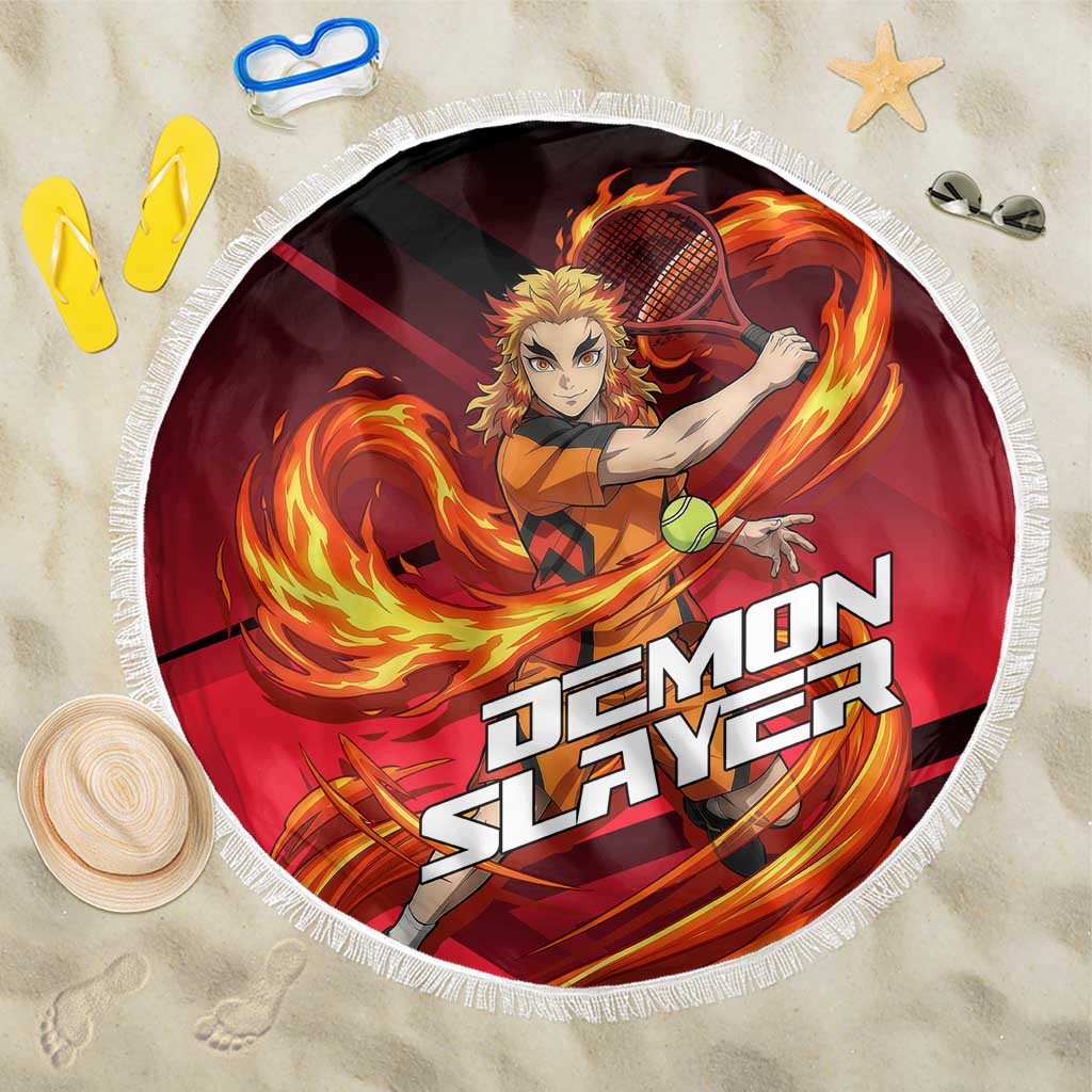 Kyojuro Rengoku Flame Rally Beach Blanket Sporty Anime Mashup Style