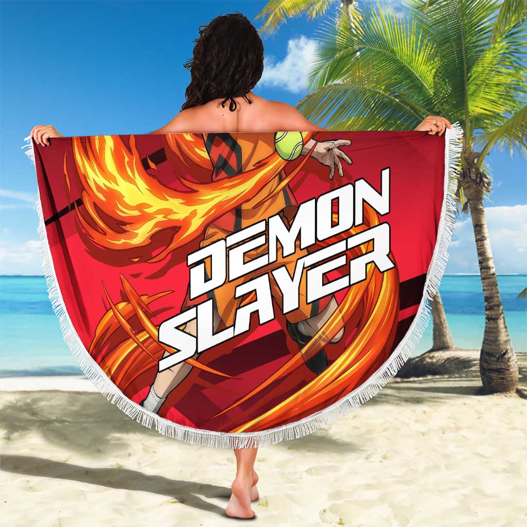Kyojuro Rengoku Flame Rally Beach Blanket Sporty Anime Mashup Style