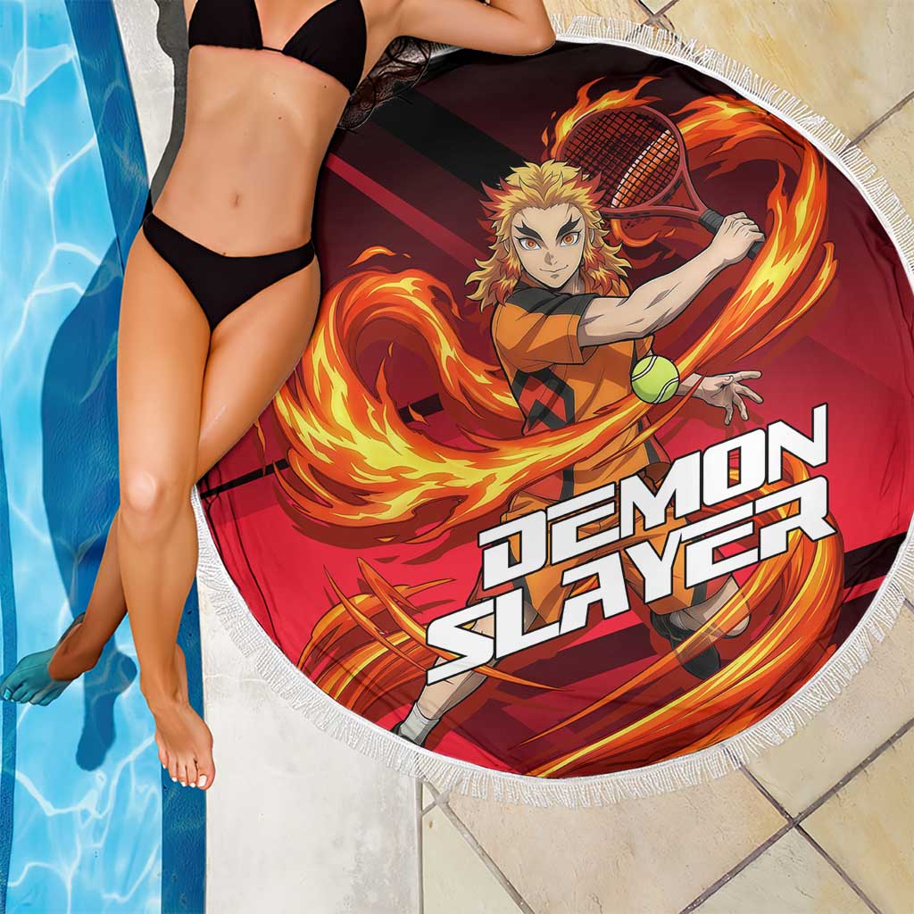 Kyojuro Rengoku Flame Rally Beach Blanket Sporty Anime Mashup Style