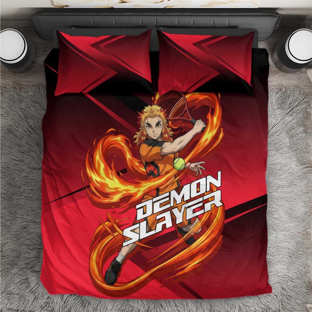 Kyojuro Rengoku Flame Rally Bedding Set Sporty Anime Mashup Style