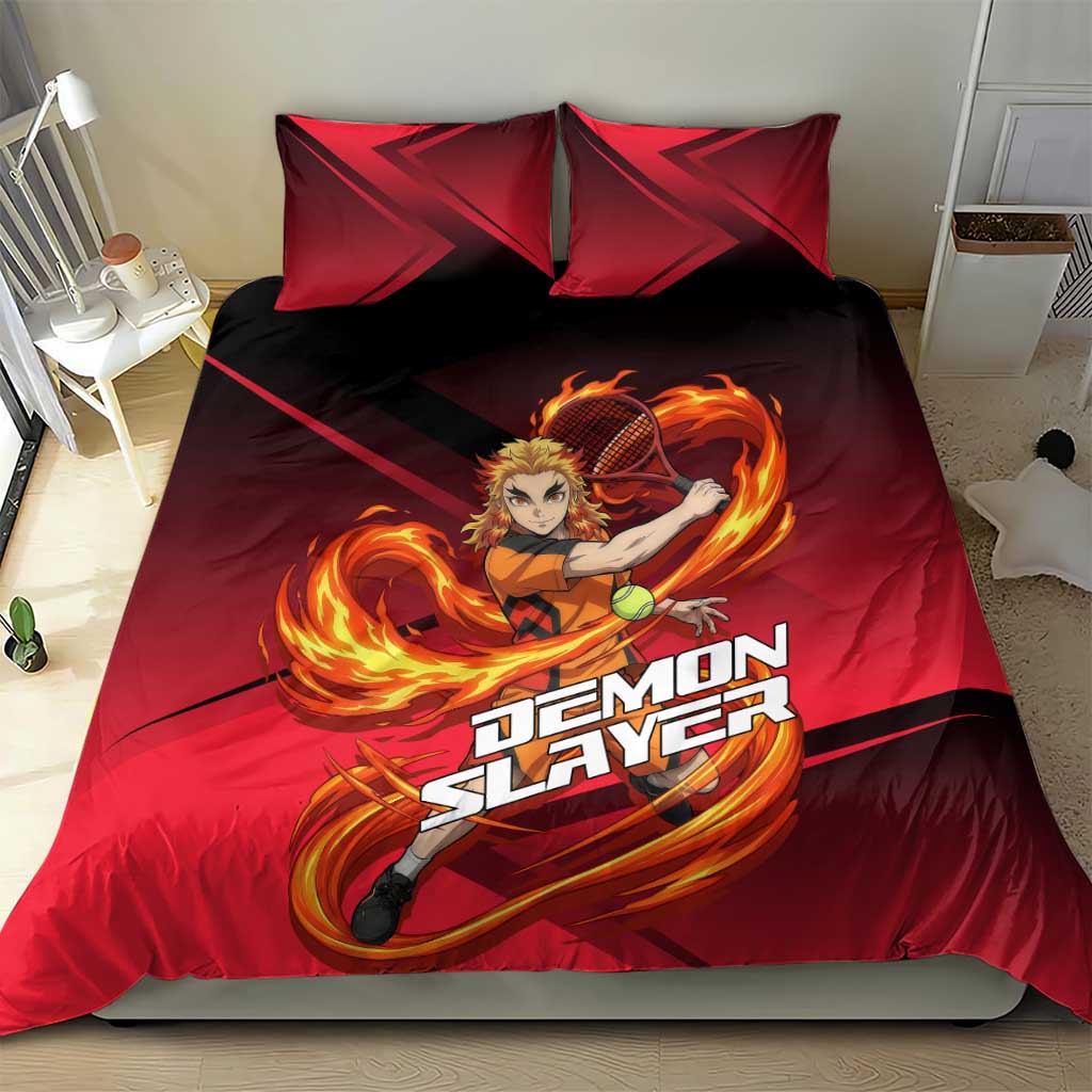 Kyojuro Rengoku Flame Rally Bedding Set Sporty Anime Mashup Style